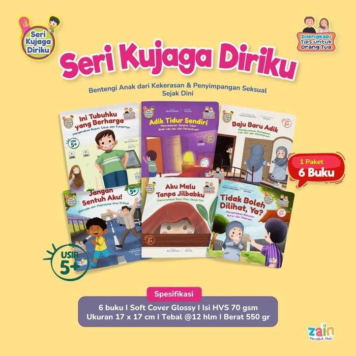 

(Isi 6 buku) BUKU ANAK SERIAL KUJAGA DIRIKU. Bentengi Anak dari Kekerasan & Penyimpangan Seksual Sejak Dini, Tarbiyah Jinsiyah Buku Edukasi Seksual Untuk Anak