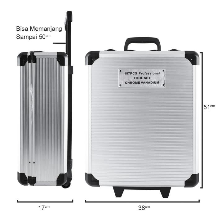 [TERLARIS] ISKU Tool Kit Set Alat Rumah Perkakas Bengkel 187PCS Tool Kit Rumah Koper Koper Set Perka