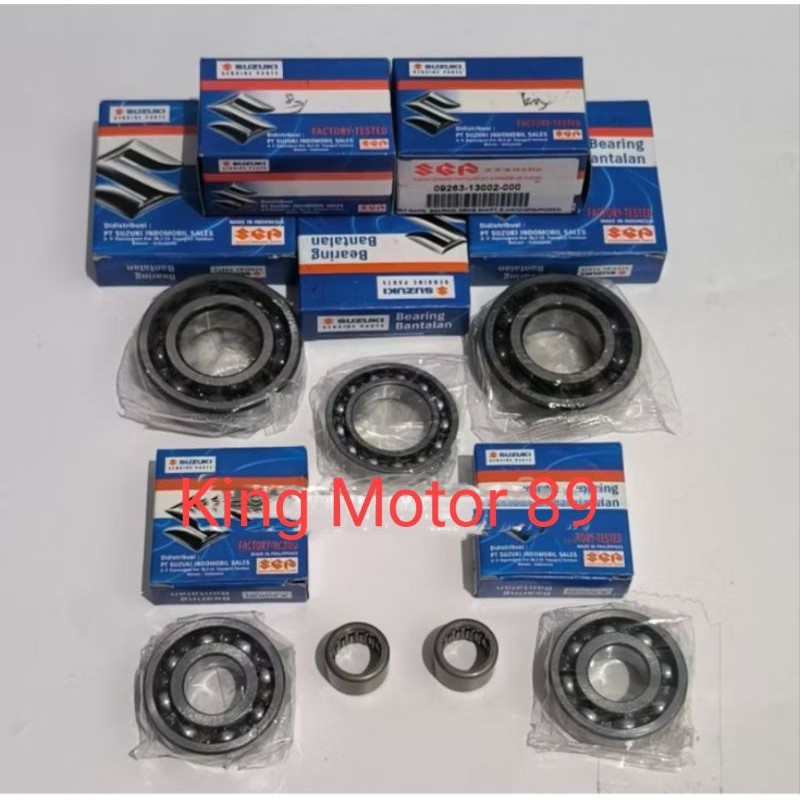 Bearing mesin set kruk as rasio satria 2tak 2 tak hiu lumba lscm RK cool original sgp Suzuki