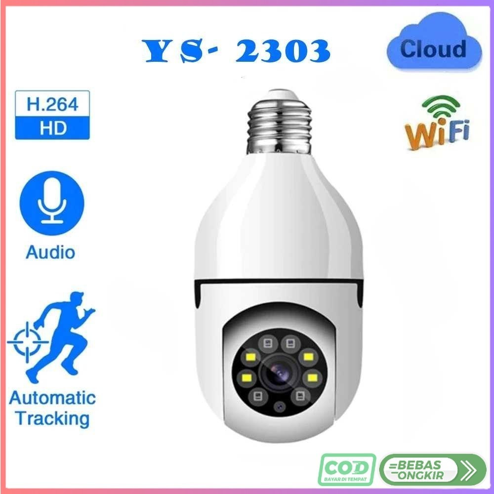 Kamera CCTV Bohlam WiFi IP Camera IR Motion Sensor E27 2MP 1080P - YS-2303