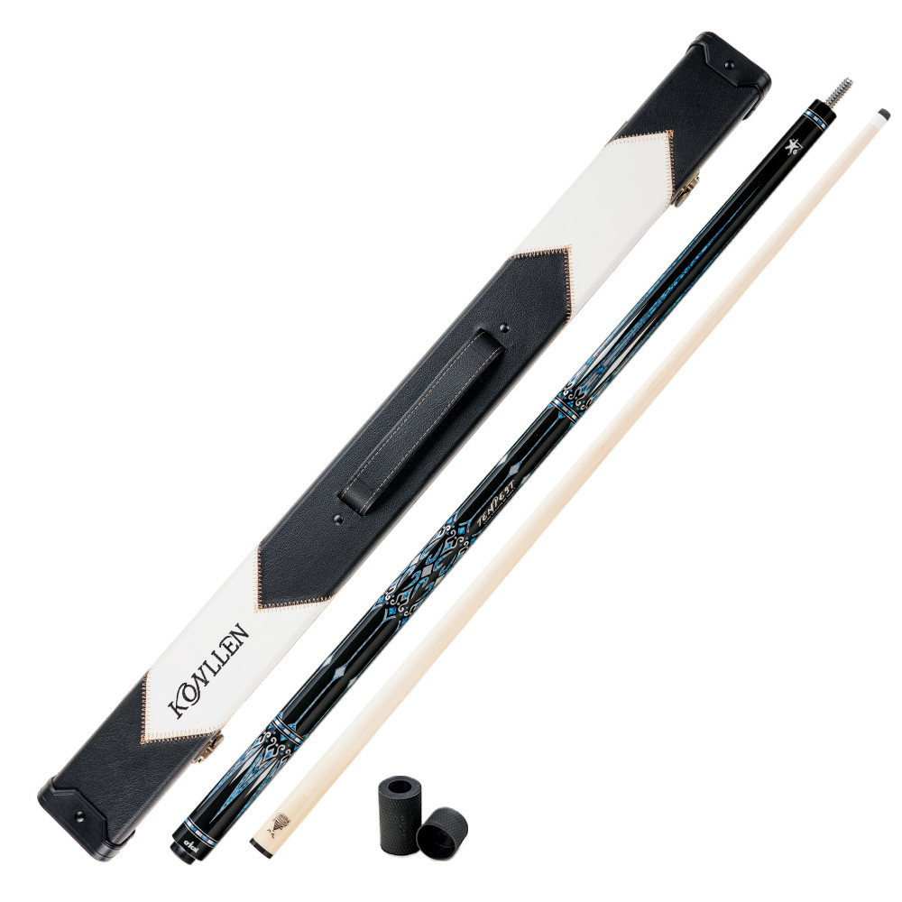 FURY-Handmade Billiard Stick Kit with Case, Maple Shaft, Leather Handle, Tiger Tip, Quick Joint, HT2