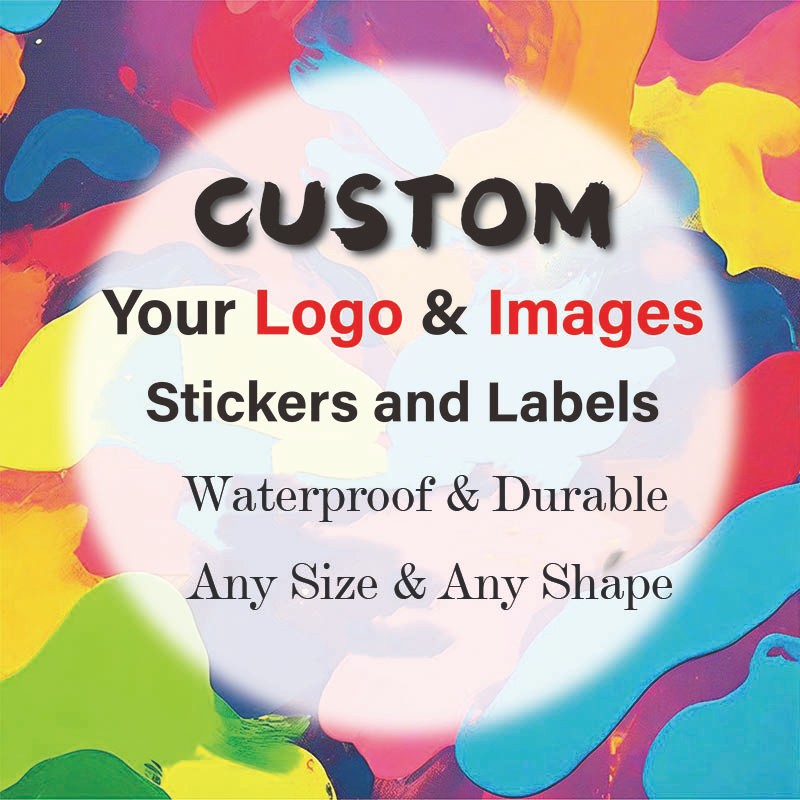 

Custom Stickers Personalized Logo Vinyl Sticker Waterproof Paper Adhesive Label for DIY Hand Account Gift Packaging Box Bag Seal