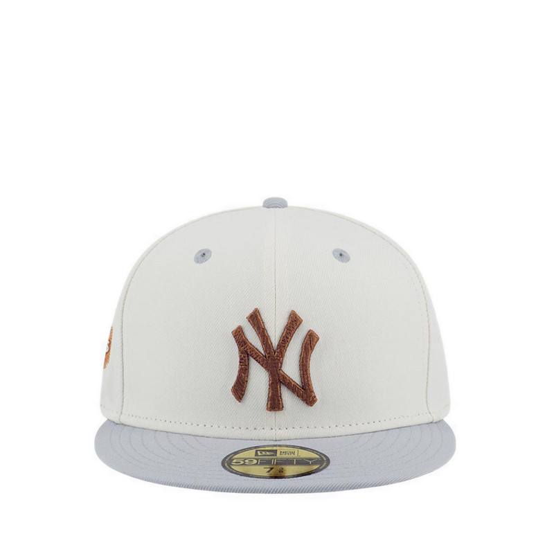 New Era 5950 Pack Wooden New York Yankees Men's Cap - Chrome White