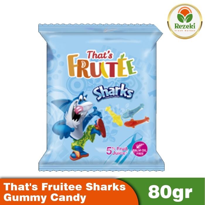 

Thats Fruitee Sharks Gummy Candy [80 gr]