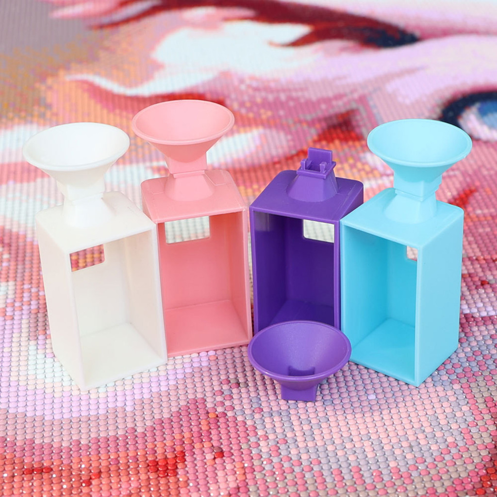 

1pc amond Painting Tool Drill Box Funnel Screen Drilling Funnel amond Moasic Art Bead Plates Cross Stitch Storge Accessory