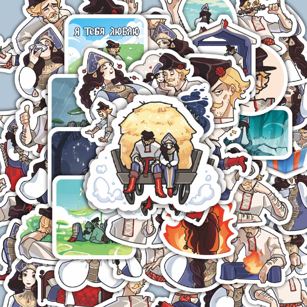 

100PCS Lucu Funny Character Boyars The Vilager Stiker Aesthetic Stiker Anti Air Stikers Berperekat Waterproof sticker decal buat Motor Helm Buku Journal Koper Casing HP Laptop Botol Minum Hadiah anak