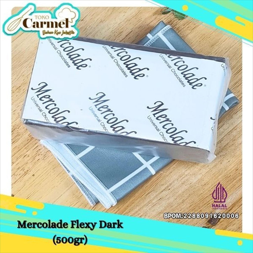 

Mercolade Flexy Dark Coklat 500gr (berat +/-) Coklat Batangan / Coklat Compound