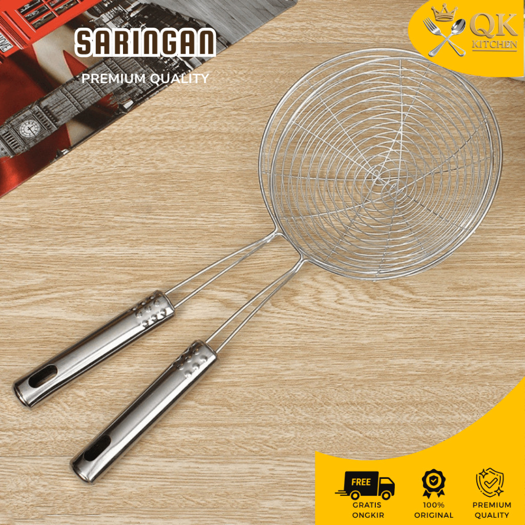 Peralatan Dapur Stainless Steel Penyaring Panci Panas Penyaring Minyak Anti Karat