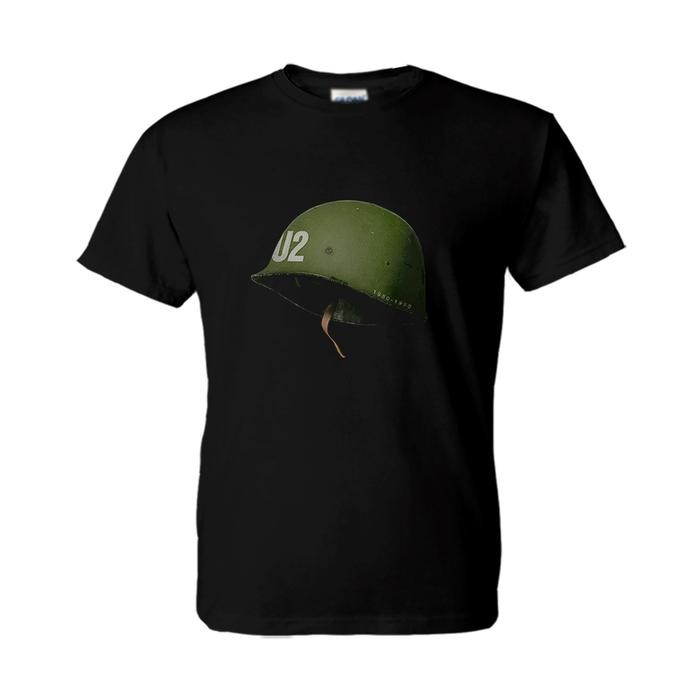(COD) Kaos U2 - U2 Helmet - Hitam, S