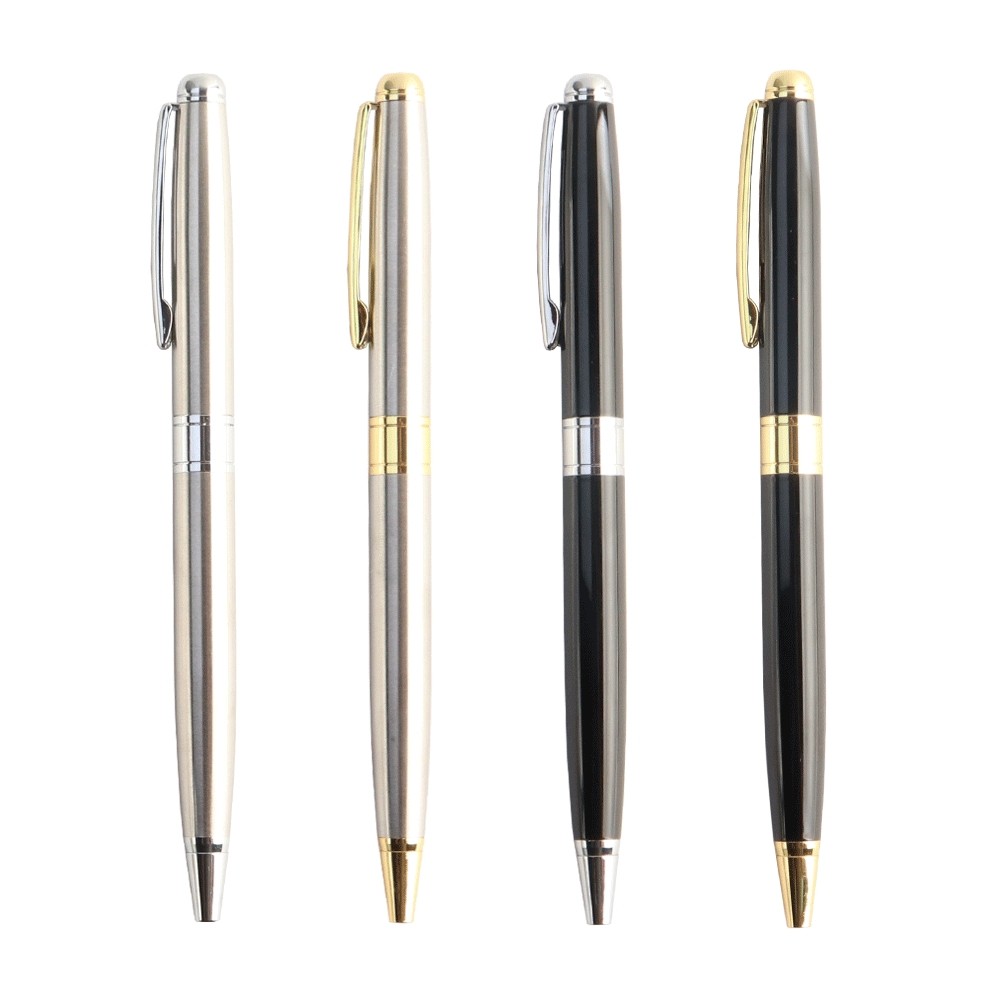 

Metal Ballpoint Pen Business Metal Rotating Ballpoint Pens 0.7 Point Write Smoothly For School Student Stationery Silver Black