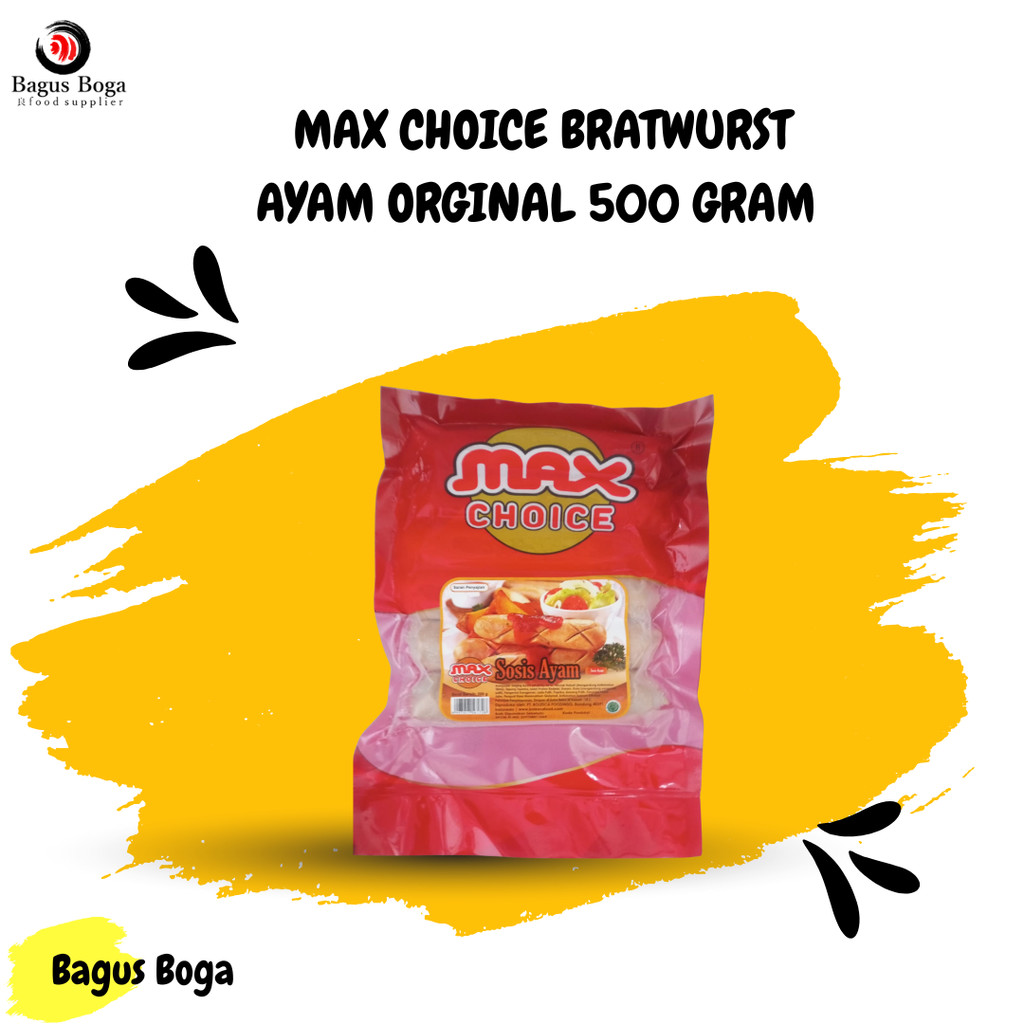 

MAX CHOICE BRATWURST AYAM ORGINAL 500 GRAM