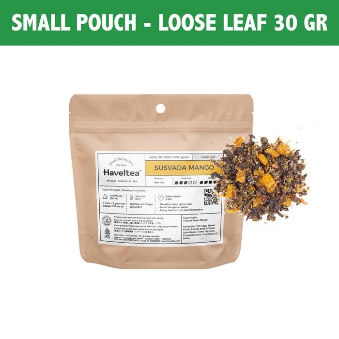 

PROMO! SUSVADA MANGO | Small Pouch | Haveltea | Teh Hijau Mangga | Loose Leaf - Small Pouch LL