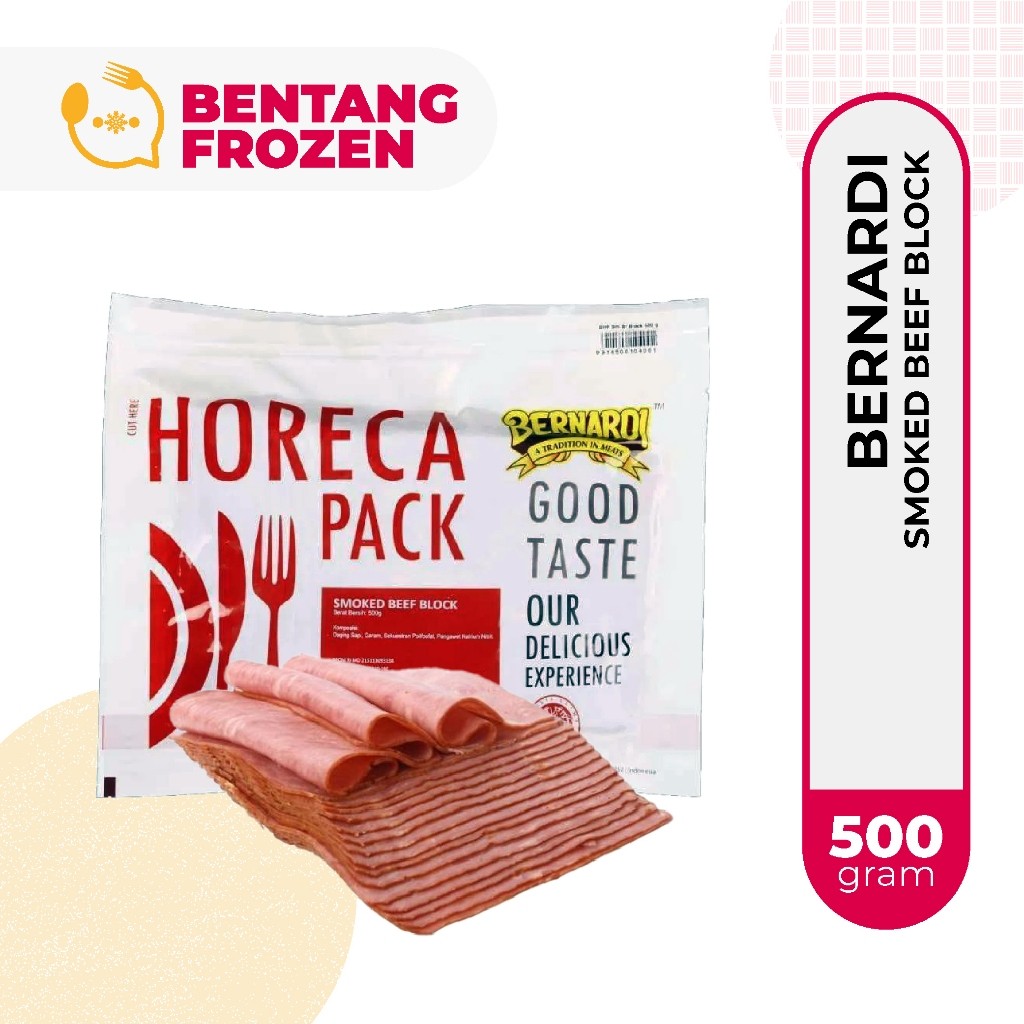 

Bernardi Smoked Beef Kotak Horeca Pack 500gr / Smoked Beef Block / Smoke Beef