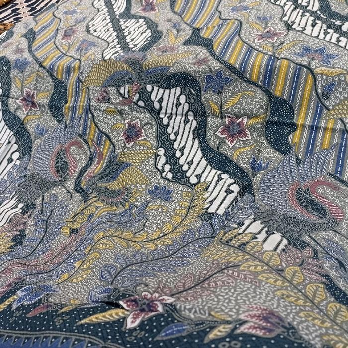 Kain batik dobby warna biru muda