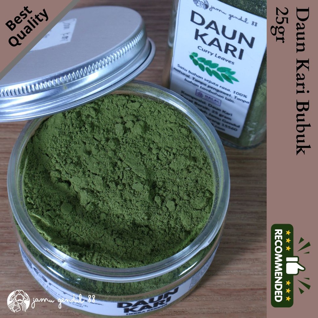 

Daun Kari Bubuk - Curry Leaves Powder - High Quality Herbs Powder by Jamu Gendul 88