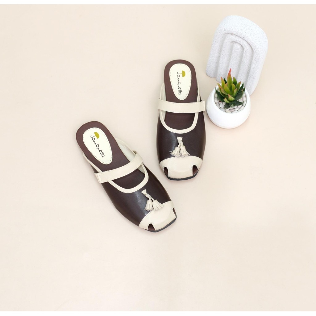 sepatu sandal wanita Jambrella RUHIE BROWN sandal simple trendy