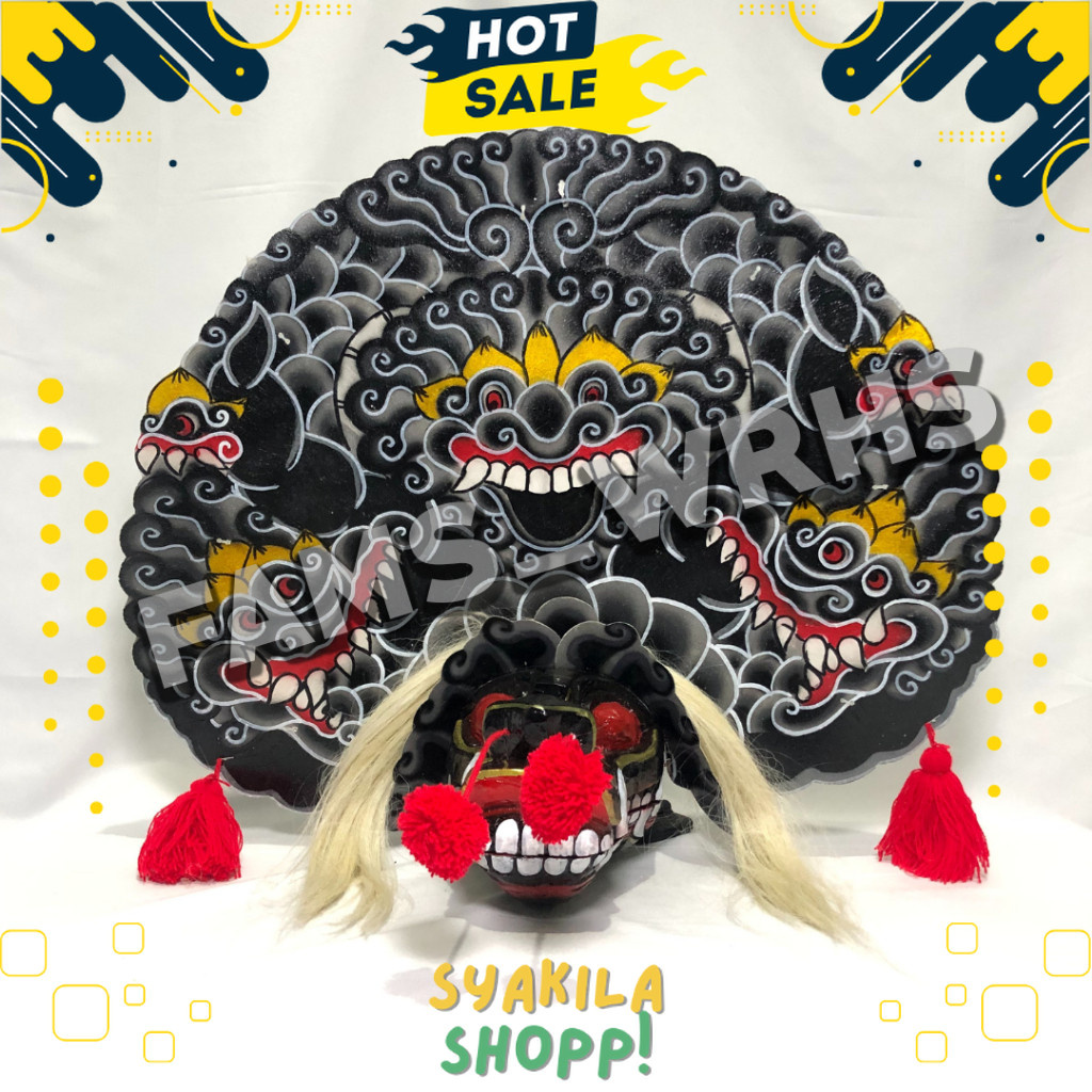 Syakilashoppe Barongan Telon VIP Ukuran 22 Full Kayu Barongan Caplokan Kayu