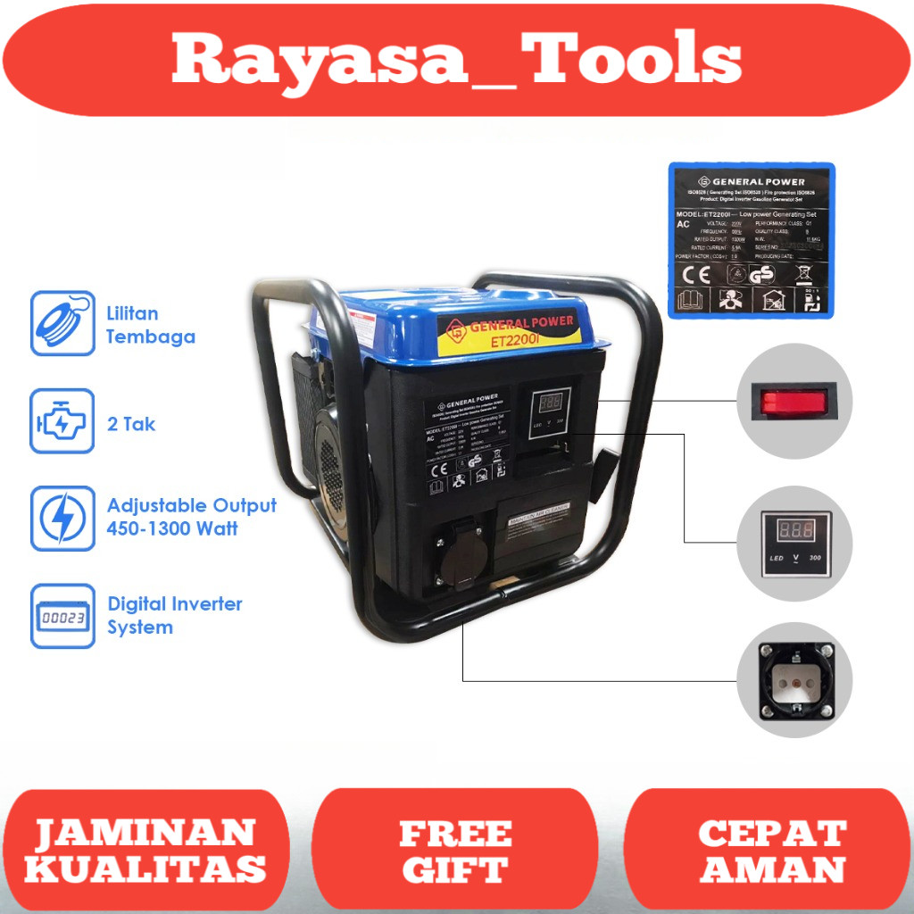 GENSET / GASOLINE GENERATOR GENERAL ET 2200I