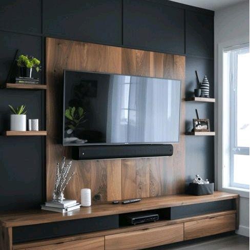Temaja Custom Furniture - Rak TV Panel & Meja Kabinet Kayu Jati Minimalis Modern  futuristic industr