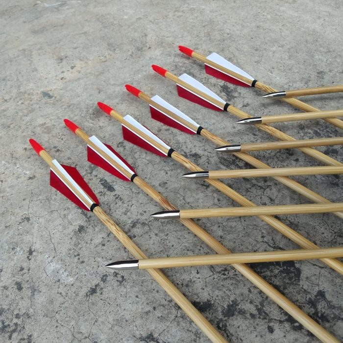 Arrow Bambu Petung Vanes Kalkun/Anak Panah Petung - 6mmAMINAH MALL KUY