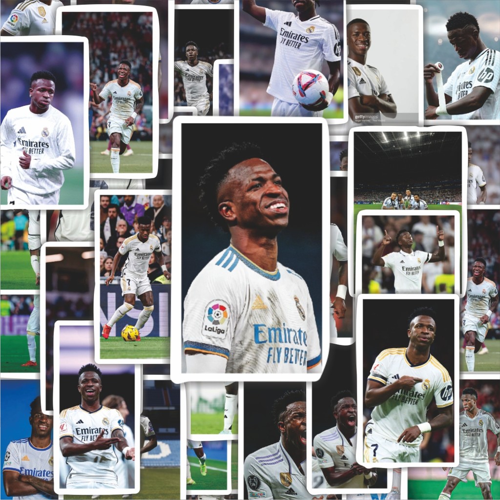 

100PCS Lucu Stiker Sepak Bola RM Vinicius Jr V2 Stiker Aesthetic Stiker Anti Air Stikers Berperekat Waterproof sticker decal buat Motor Helm Buku Journal Koper Casing HP Laptop Botol Minum Hadiah anak