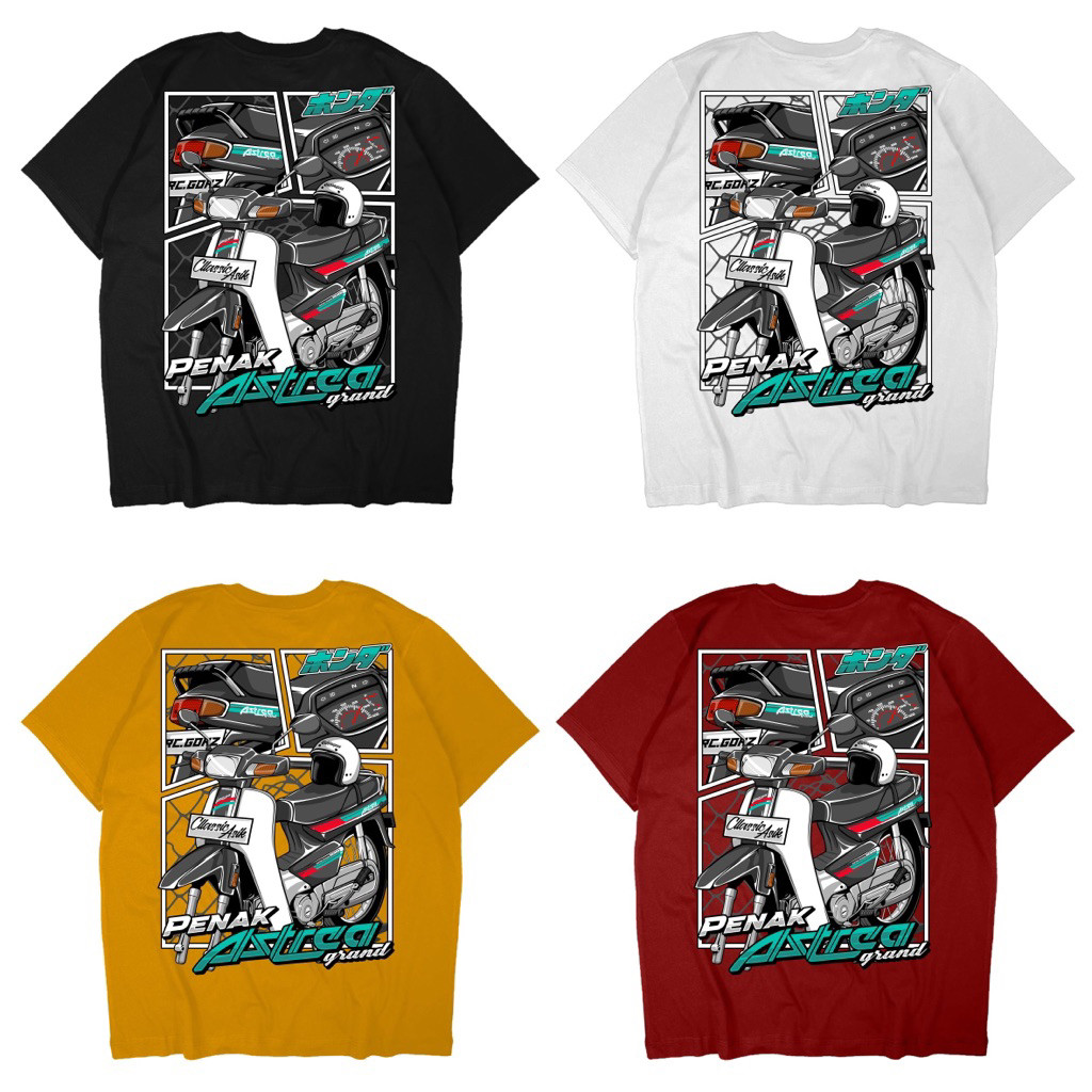 Baju Kaos Pria Astrea Grand Legenda Motor Klassik Cotton Combed Halus Adem Motif Kekinian