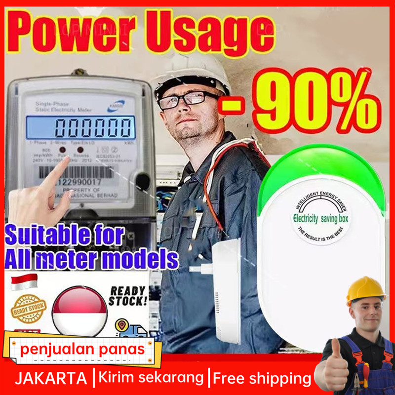 Alat colokan penghemat daya listrik rumah 90% murah electricity saving box original power factor sav