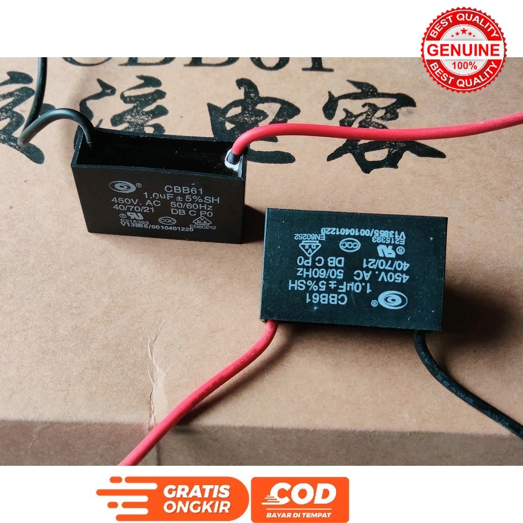 KAPASITOR 1UF 450VAC KIPAS CAPASITOR KOTAK 1UF 1 UF 450V 450 VOLT