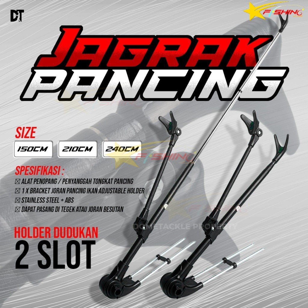 Starsfishing Jagrak Pancing Joran Kolam Galatama Bendungan Multifungsi 150 170 210 240 cm, Rod Holde