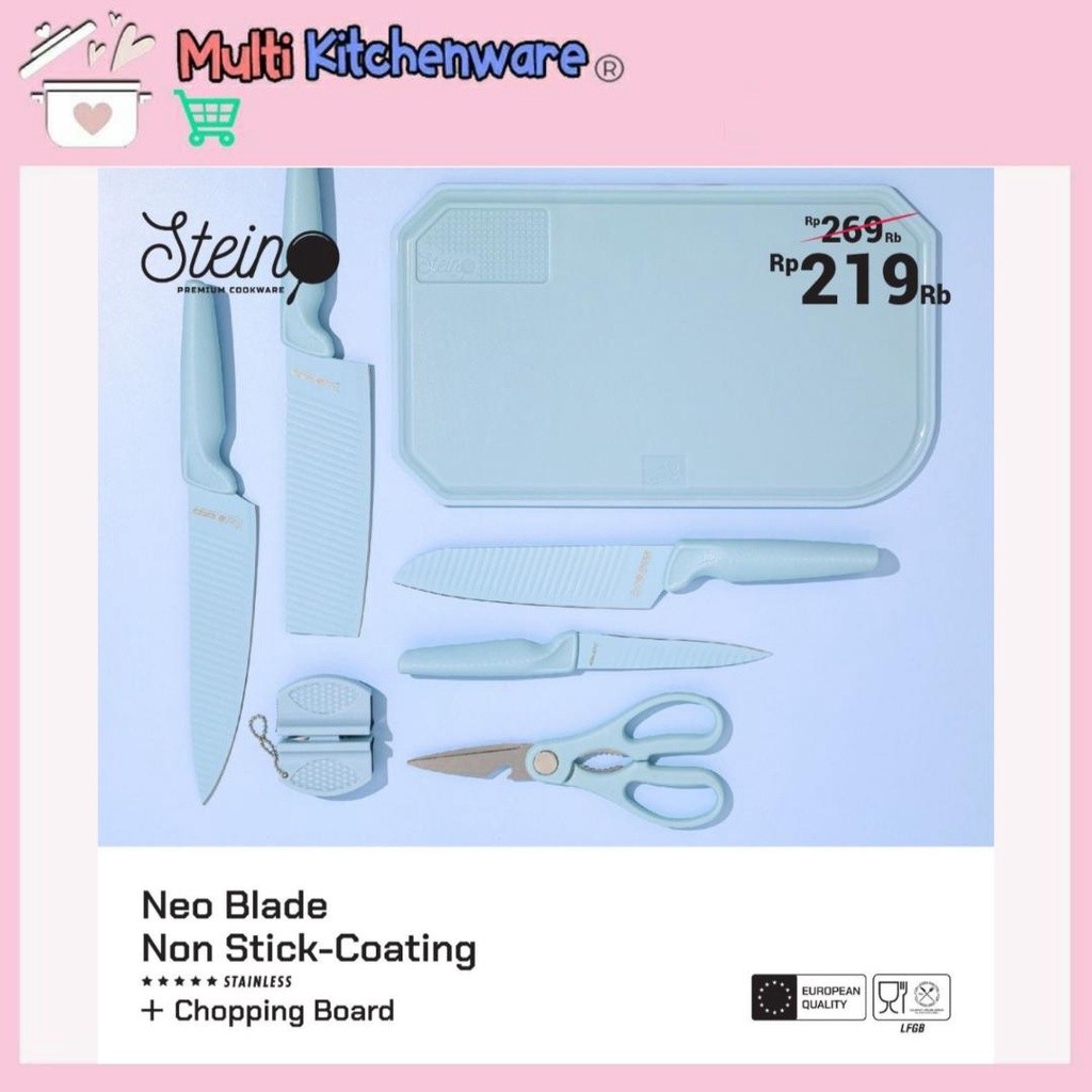 Stein Knife Diamond Non Stick Coating Knife / Pisau Stein