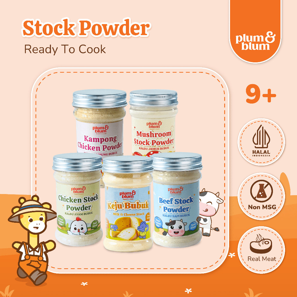 

Plum & Blum Kaldu Mpasi Kaldu Sapi Kaldu Ayam Kaldu Jamur - 100 gram