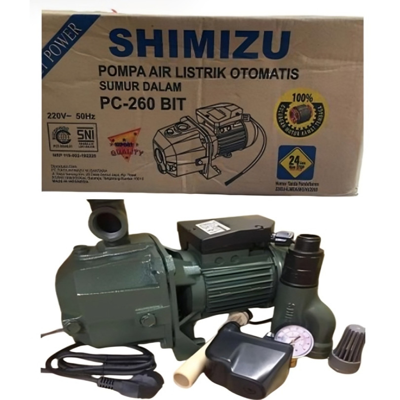 Pompa Air Jet Pump SHIMIZU 30 Meter 250 Watt PC-260-BIT Pompa Air Shimizu PC260BIT Jetpump PC-260BIT