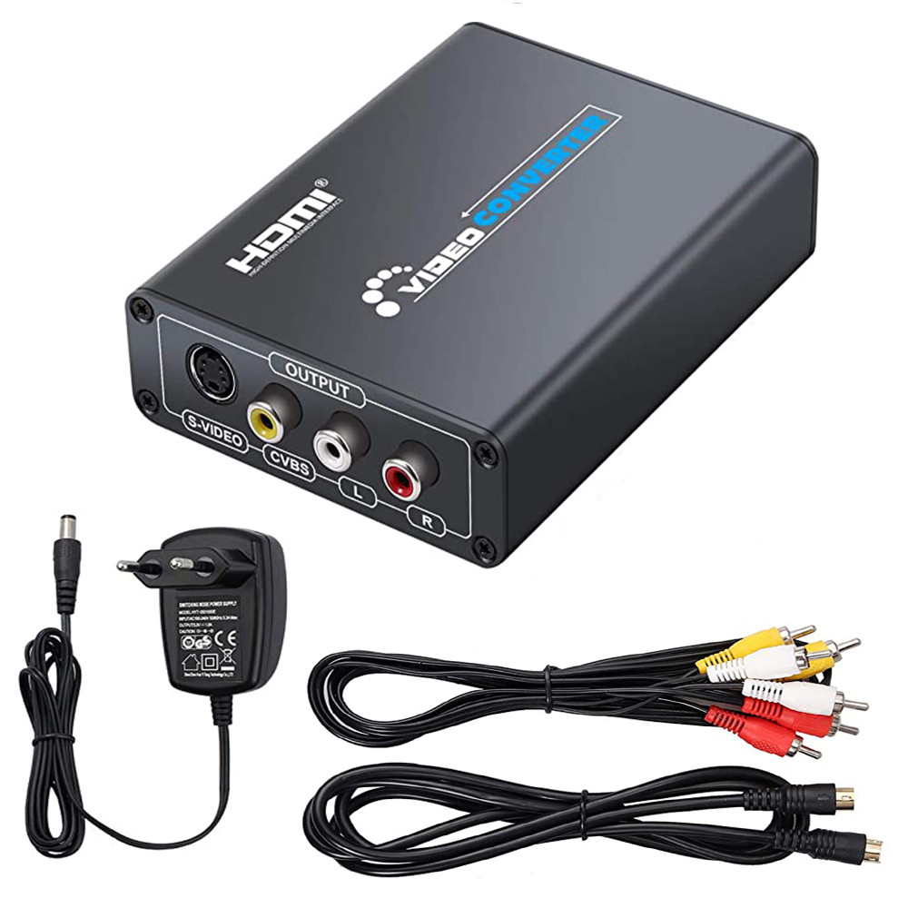 HDMI to AV  S-Video CVBS Video Converter HDMI to SVIDEO+S VIDEO Switcher Adaptor  HD 3RCA PAL/NTSC S