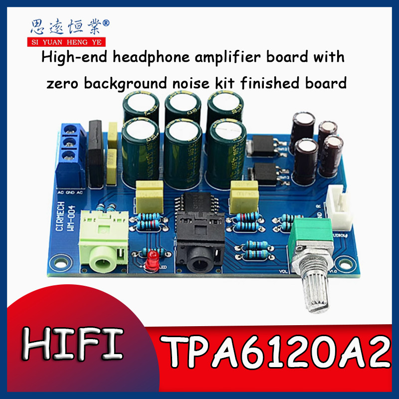 1pcs TPA6120 headphone amplifier board, HIFI TPA6120A2 auophile headphone amplifier board, zero back