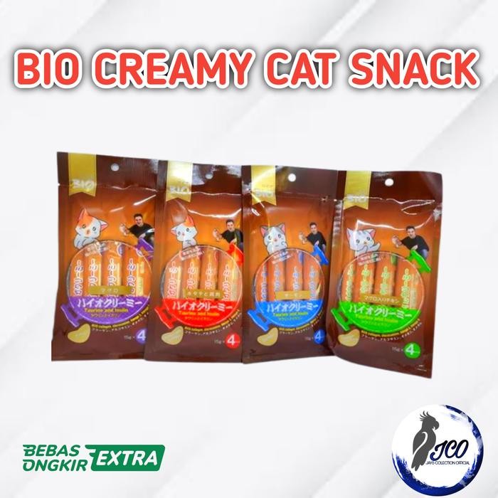 BIO CREAMY SNACK KUCING MAKANAN KUCING BASAH BIO CREAMY