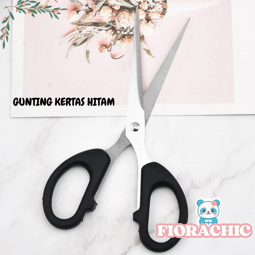FC- Gunting Kertas Hitam Stainless Steel H1055 Super Tajam Gunting Rambut Ukuran Besar Sedang Dan Ke