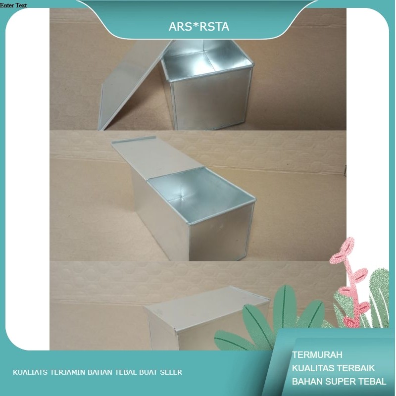 loyang roti tawar polos uk 15x12x12