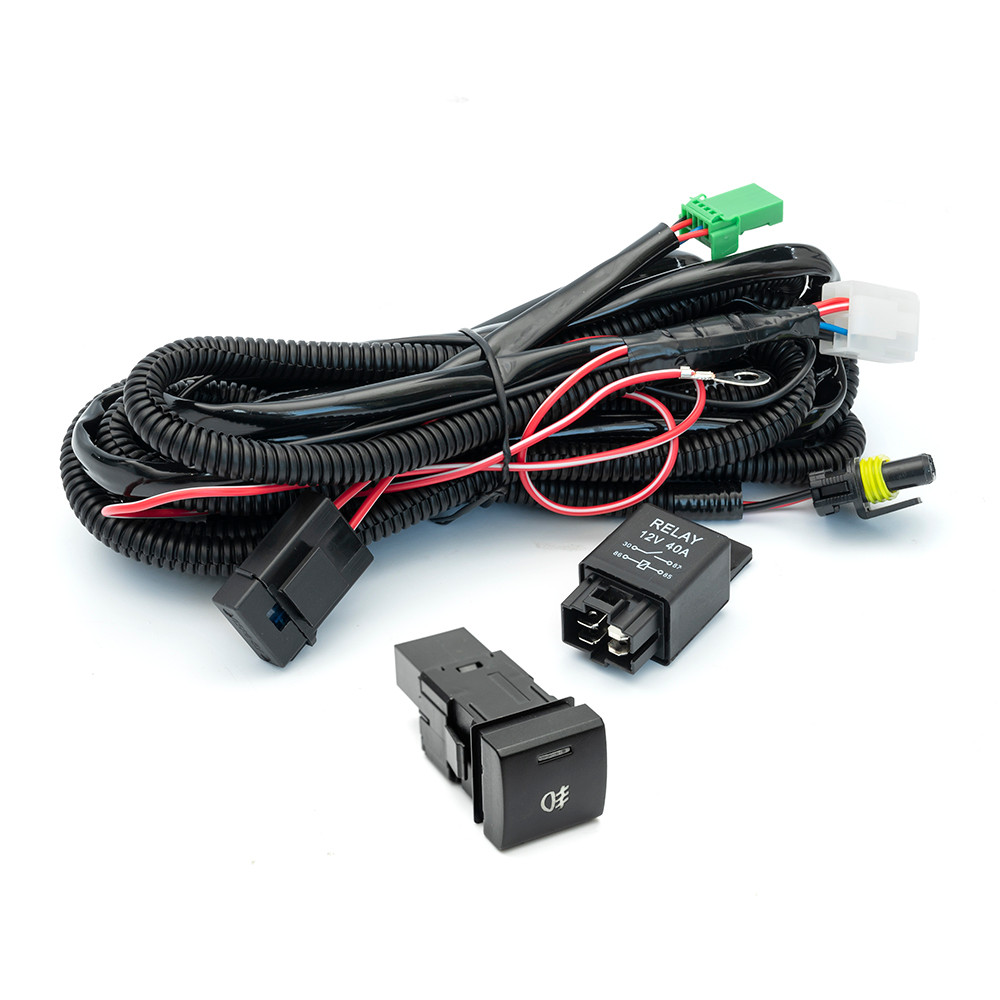 Led Fog Lamp Wiring Harness Socket Wire Connector With 40A Relay ON/OFF Switch Kit H11 H8 880 881 Fo