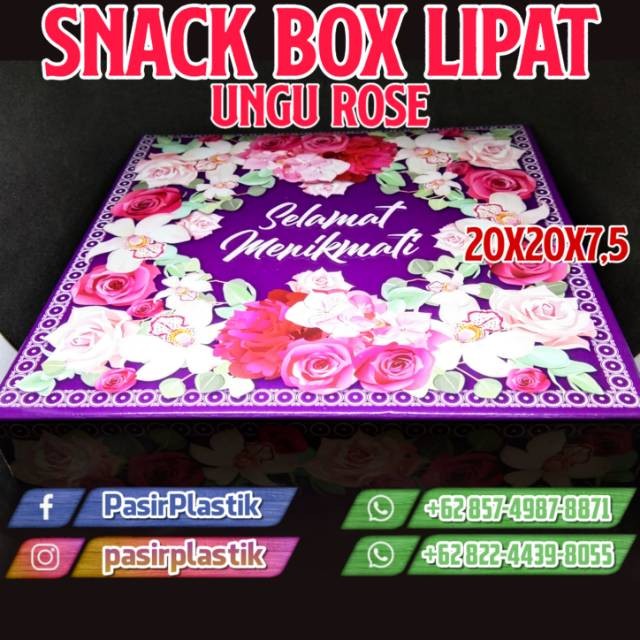 Dus Motif R10K 350 Gsm Snack Box 20×20×7.5 || Kotak Kardus Jajan Hajatan
