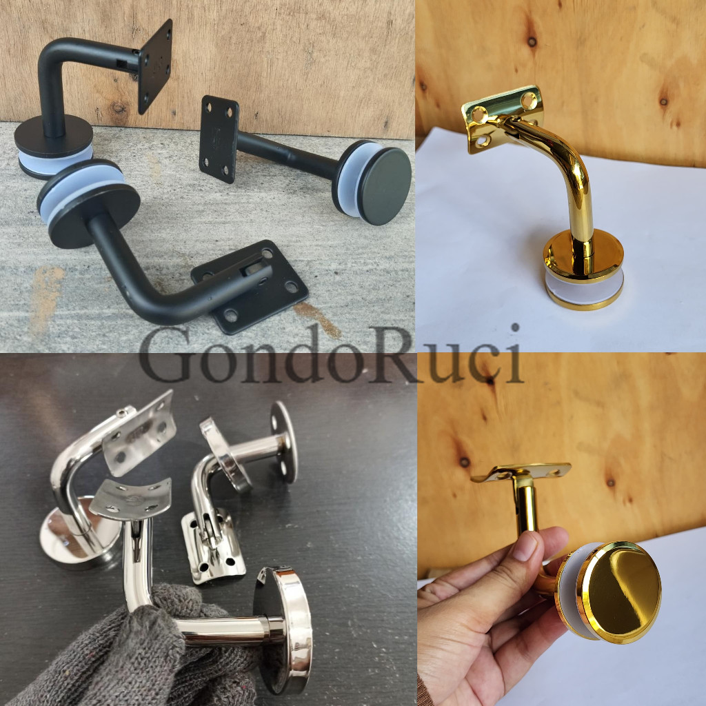 PromoBraket tembok bracket kaca fleksibel handrail pegangan tangga stainless 304 railing tangga mirr
