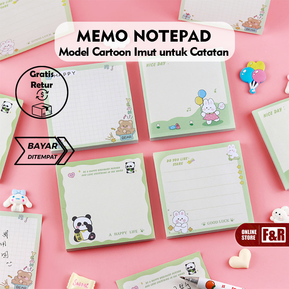 Sticky Notes Untuk Catatan Planner Sticky Notes Karakter Hewan Lucu Sticky Notes Desain Unik Dan War