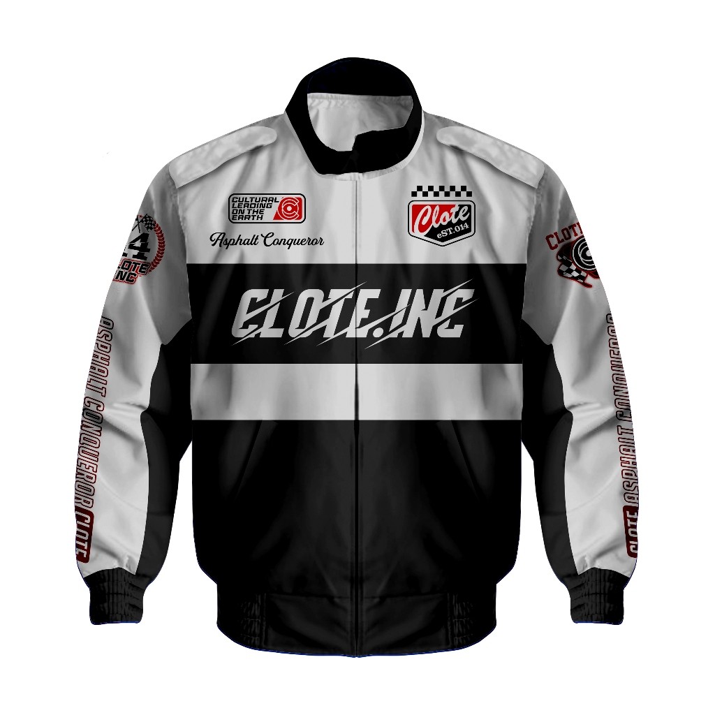 Clote Jacket Nascar Asphalt Conqueror Black - White