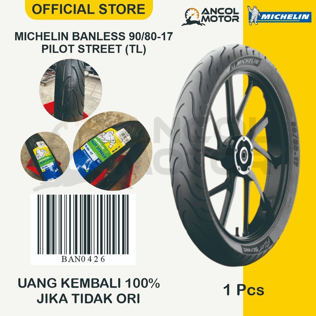 MICHELIN Ban Tubeless 90/80-17 Pilot Street (TL) | Ban Motor Sport Original