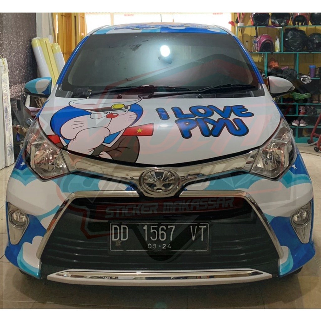Stiker Mobil Calya Sigra Doraemon Full Body