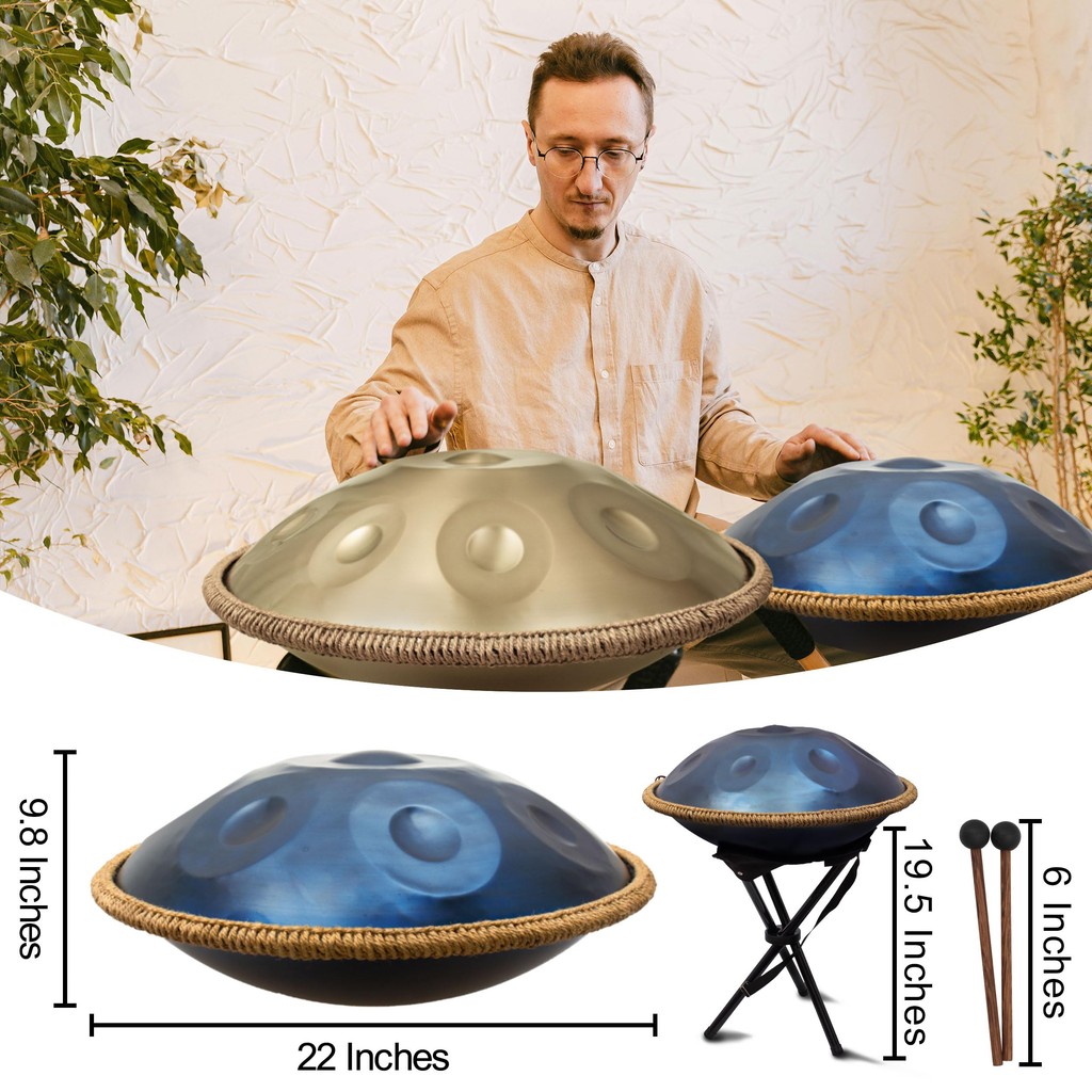 Factory Wholesale Purple Colorful 9 Note D Minor Drum Set 432 440HZ Handpan Hand Pan Handpan