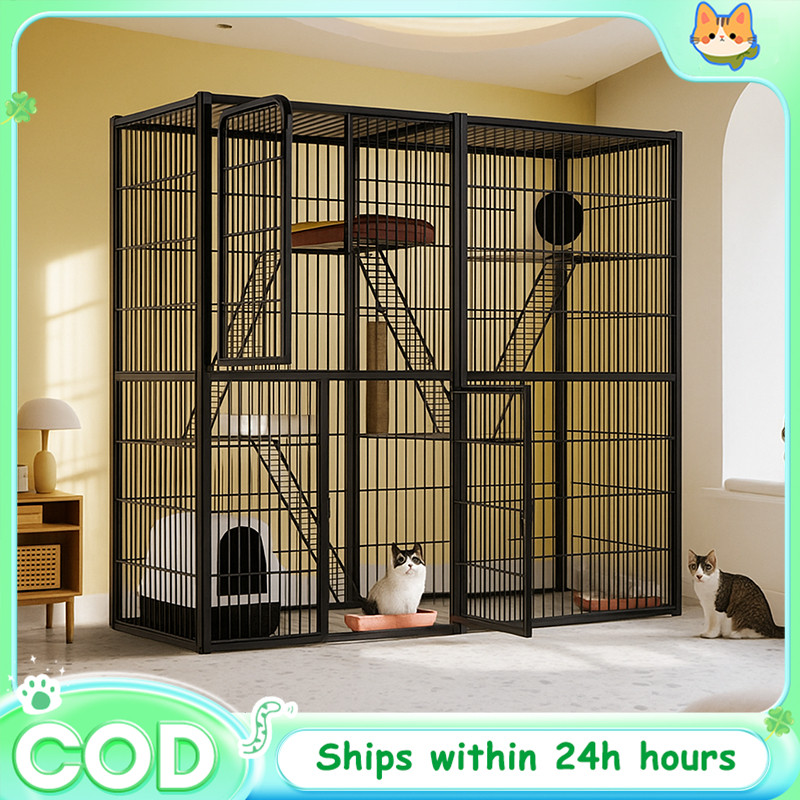 mimilove Kandang kucing Kandang Kandang Hewan Peliharaan Kandang Besar Murah yang Kokoh Beberapa Kuc