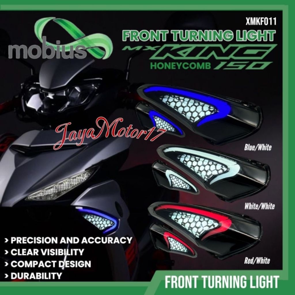 Lampu Alis Senja Depan MX KING MOBIUS Model Honeycomb Mika Smoke lampu motor mx king motorcycle