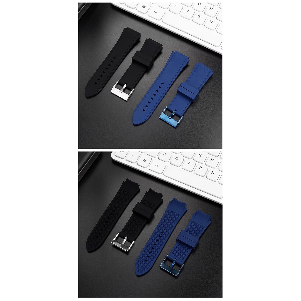 Silicone wristband 22mm for GUESS wat U0247G3 W1058G2 W0040G3 Blue silicone rubber wat strap bracele