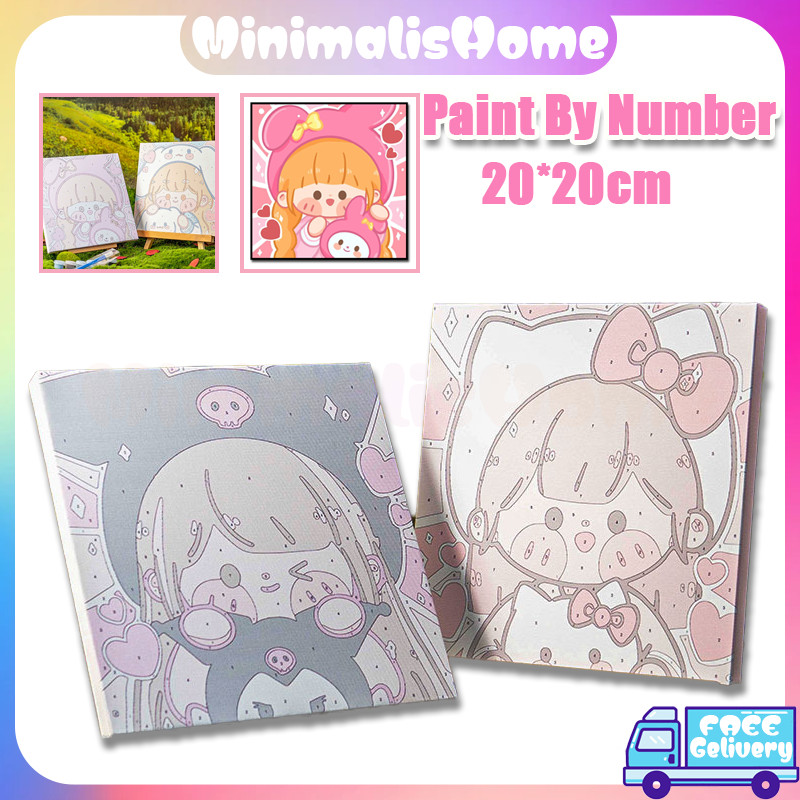 Paint By Number/Canvas Painting By Number/Kit Kartun DIY Painting