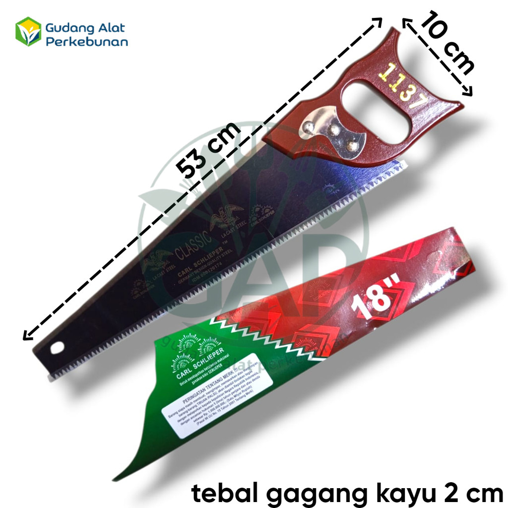GERGAJI KAYU MERK CARL SCHLIEPER 100% ORIGINAL